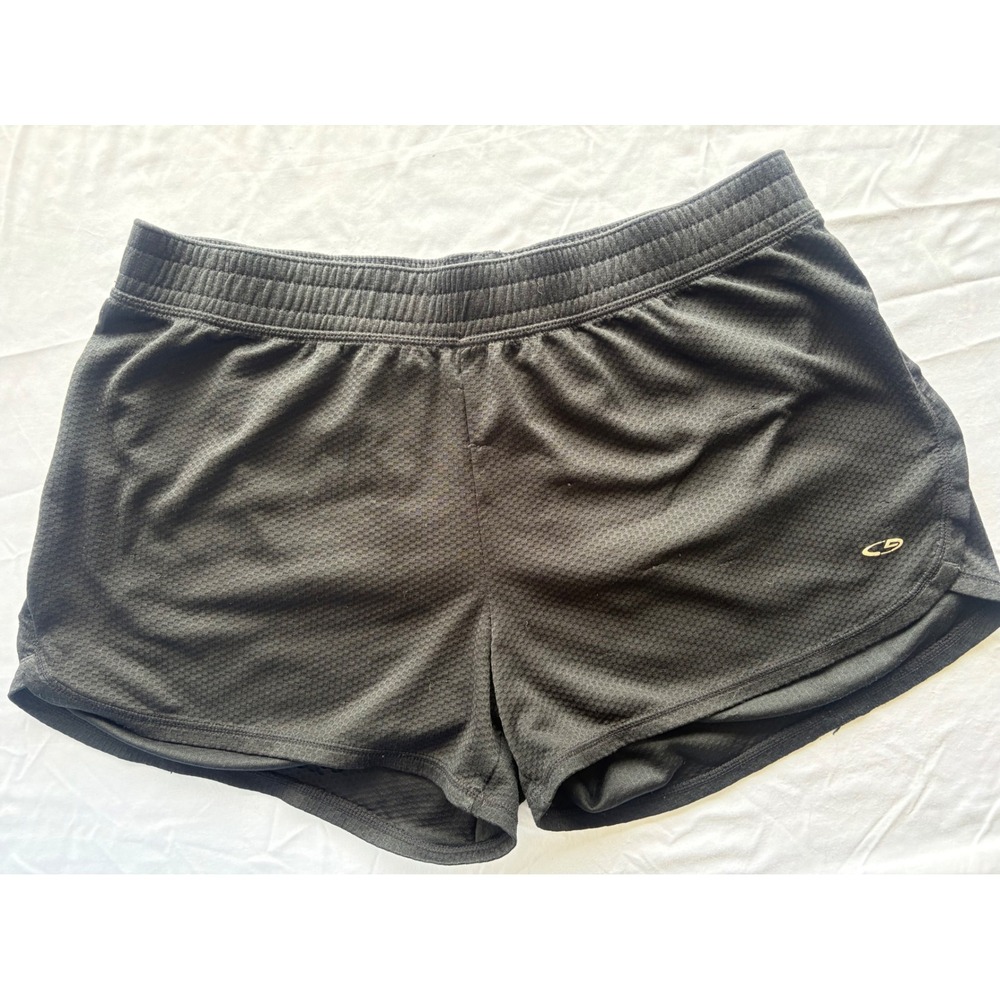 Champion C9 Black Mesh Running Athletic Shorts Women Medium Elastic Waist Liner